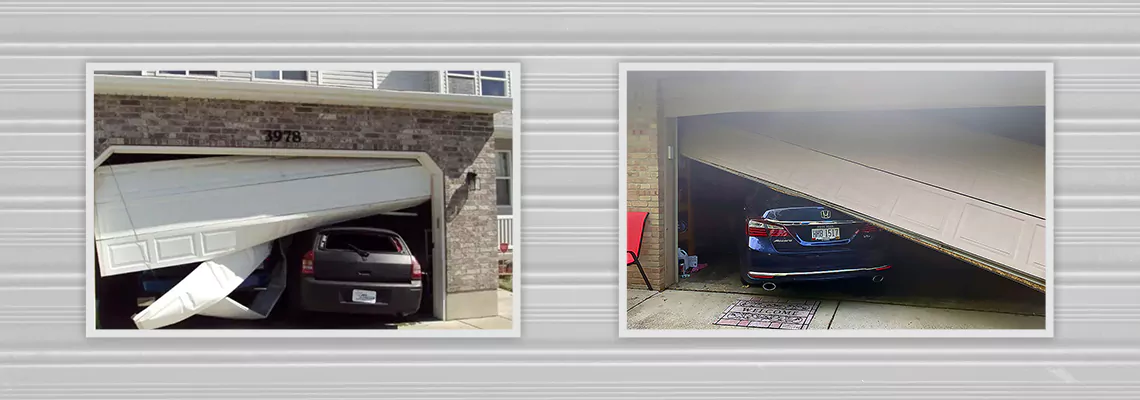 Repair Commercial Garage Door Got Hit By A Car in Downers Grove, Illinois